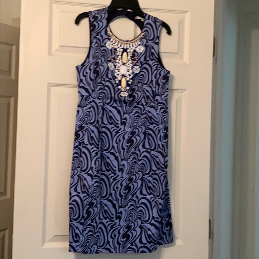 Nanette Lenore blue beaded dress